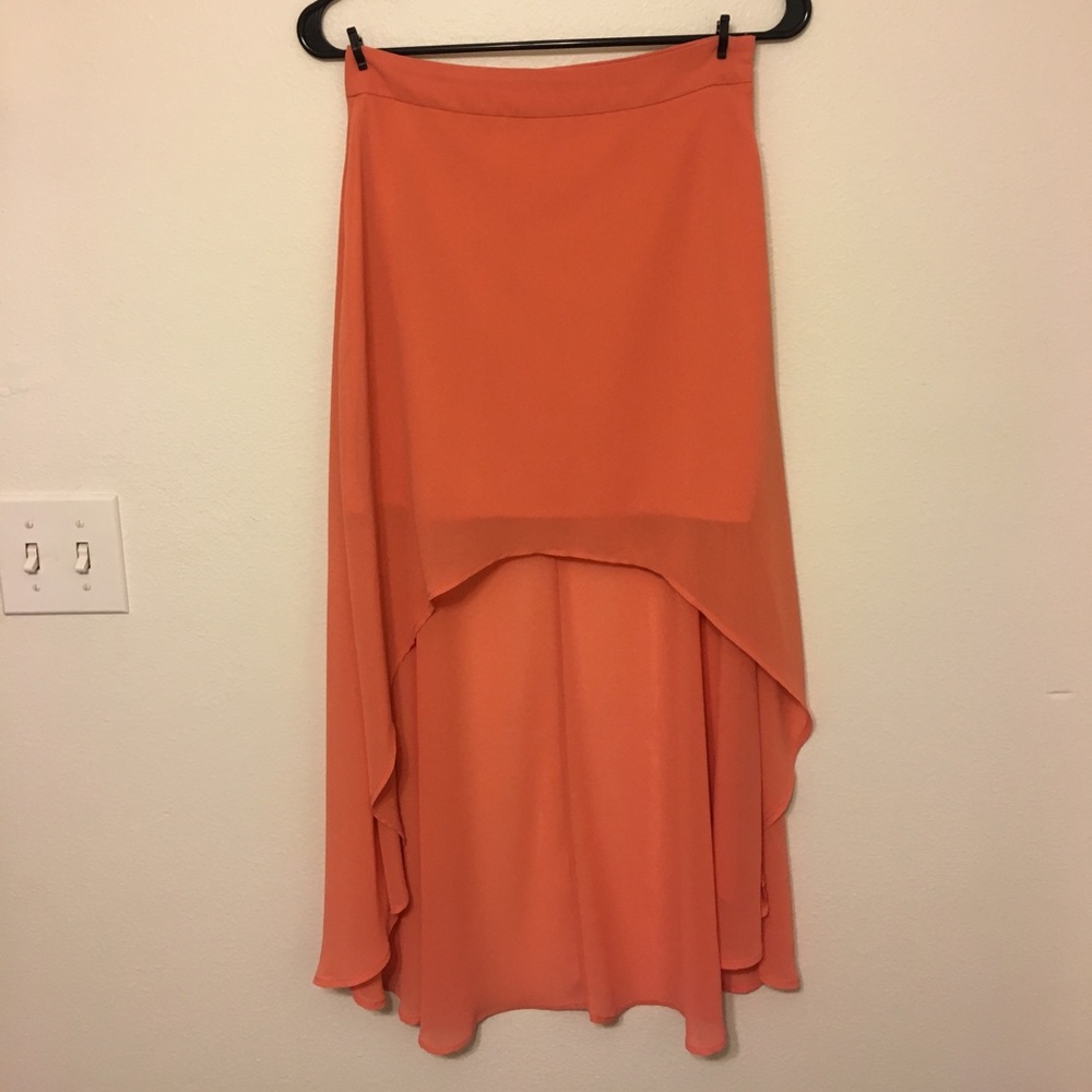 Apricot High Low Skirt - Picture 3 of 6